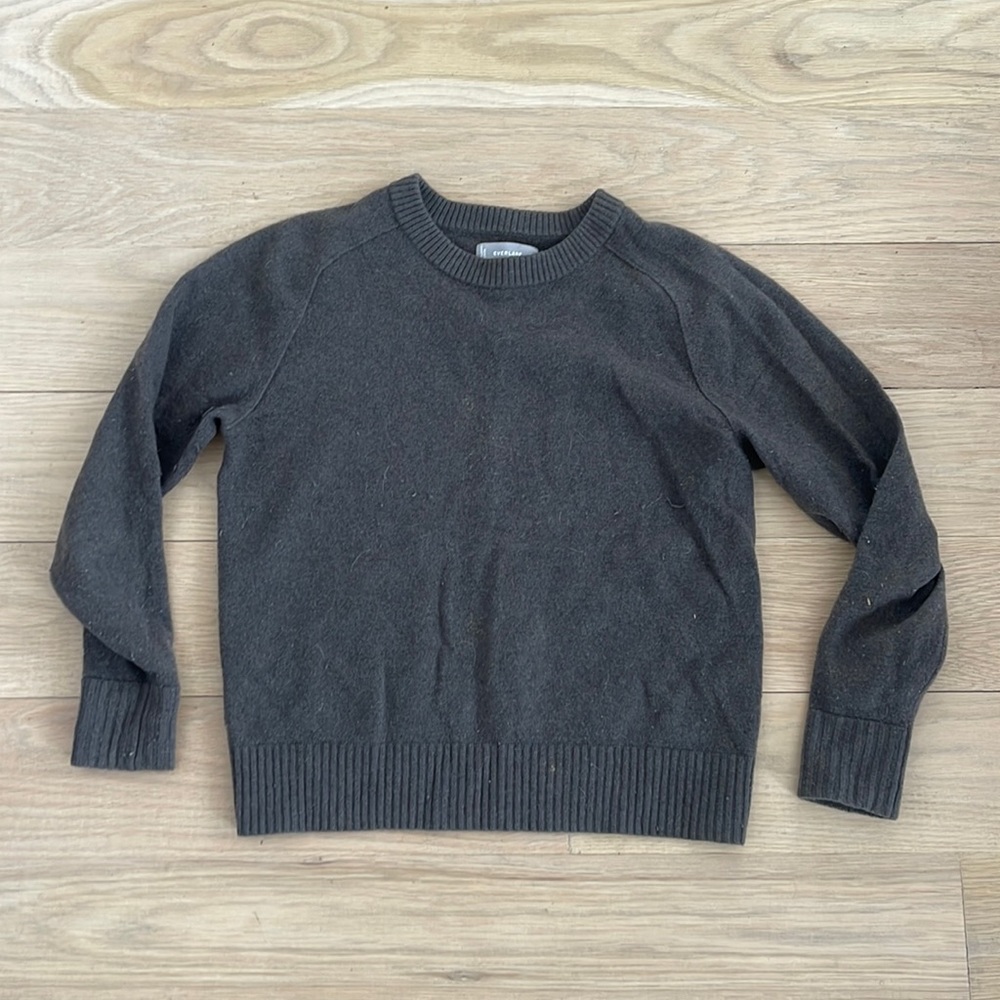 Everlane Womens cashmere crew grey small